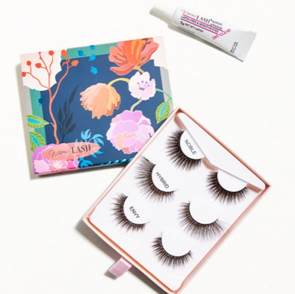 WINSOME LASH Whimsical Baldwin Floral Motifs Eyelash Set in Noble,Hybrid,& Envy